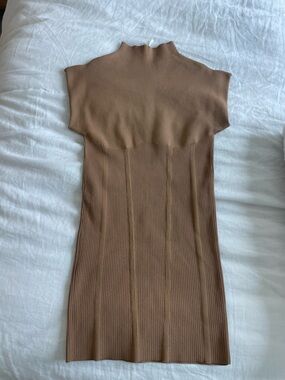 Anthropologie Ribbed Mini Dress in Brown